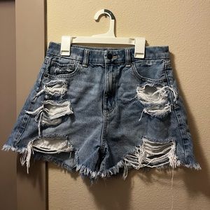 American Eagle Curvy Denim Mom Shorts